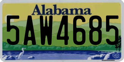 AL license plate 5AW4685