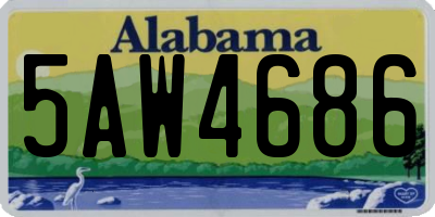 AL license plate 5AW4686