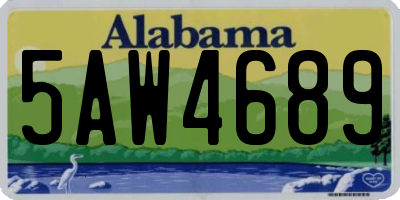 AL license plate 5AW4689