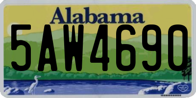 AL license plate 5AW4690