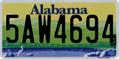 AL license plate 5AW4694