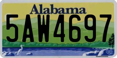 AL license plate 5AW4697
