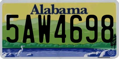 AL license plate 5AW4698