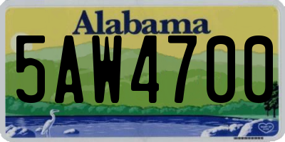AL license plate 5AW4700