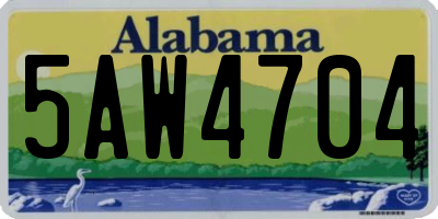 AL license plate 5AW4704