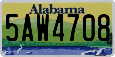 AL license plate 5AW4708