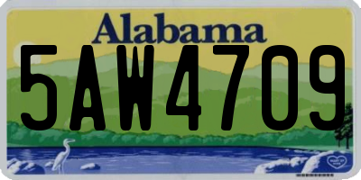 AL license plate 5AW4709