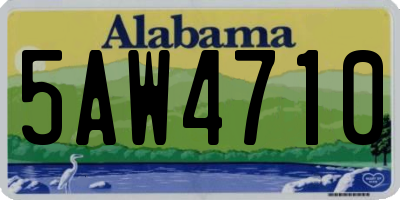 AL license plate 5AW4710