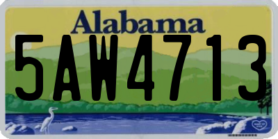 AL license plate 5AW4713