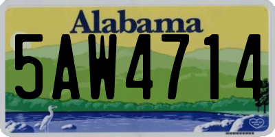 AL license plate 5AW4714