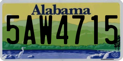 AL license plate 5AW4715