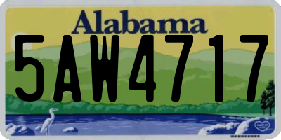 AL license plate 5AW4717