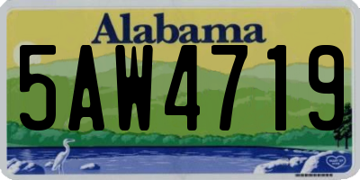 AL license plate 5AW4719