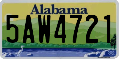 AL license plate 5AW4721