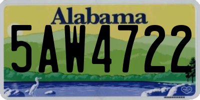 AL license plate 5AW4722