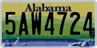 AL license plate 5AW4724