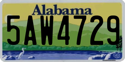 AL license plate 5AW4729