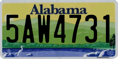 AL license plate 5AW4731