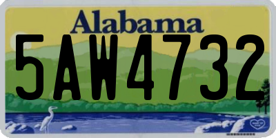 AL license plate 5AW4732