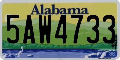 AL license plate 5AW4733