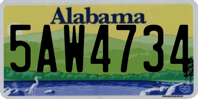 AL license plate 5AW4734