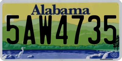 AL license plate 5AW4735