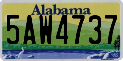 AL license plate 5AW4737
