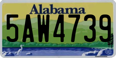 AL license plate 5AW4739