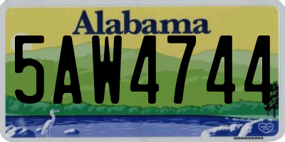 AL license plate 5AW4744