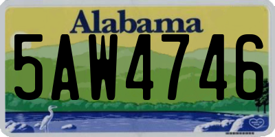 AL license plate 5AW4746