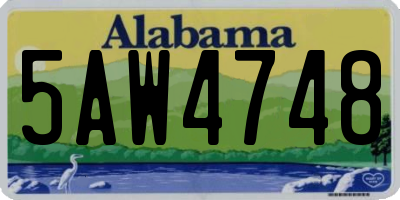 AL license plate 5AW4748