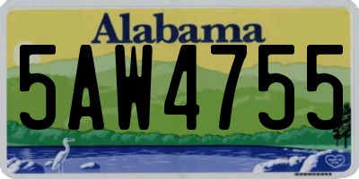AL license plate 5AW4755