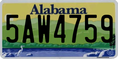 AL license plate 5AW4759