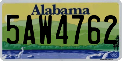 AL license plate 5AW4762
