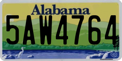 AL license plate 5AW4764
