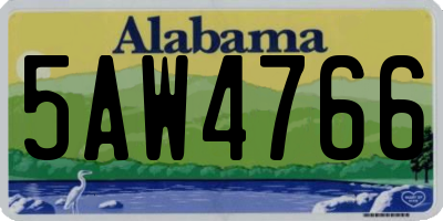AL license plate 5AW4766