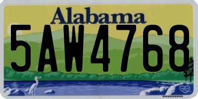 AL license plate 5AW4768