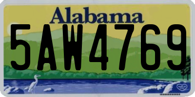 AL license plate 5AW4769