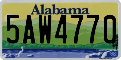 AL license plate 5AW4770