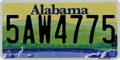AL license plate 5AW4775