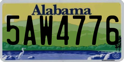 AL license plate 5AW4776