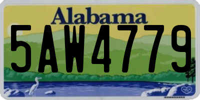 AL license plate 5AW4779