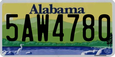 AL license plate 5AW4780