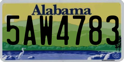AL license plate 5AW4783