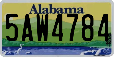 AL license plate 5AW4784