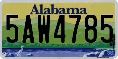 AL license plate 5AW4785