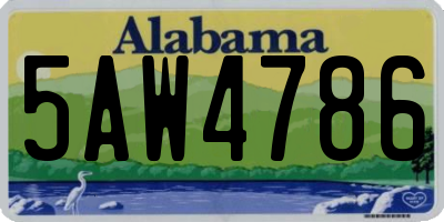AL license plate 5AW4786