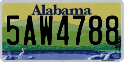 AL license plate 5AW4788