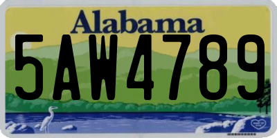 AL license plate 5AW4789