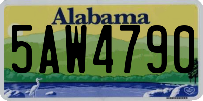 AL license plate 5AW4790